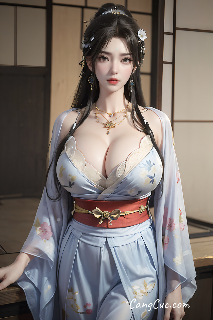 [AI Generated] 完美世界-清漪 和服+吊带